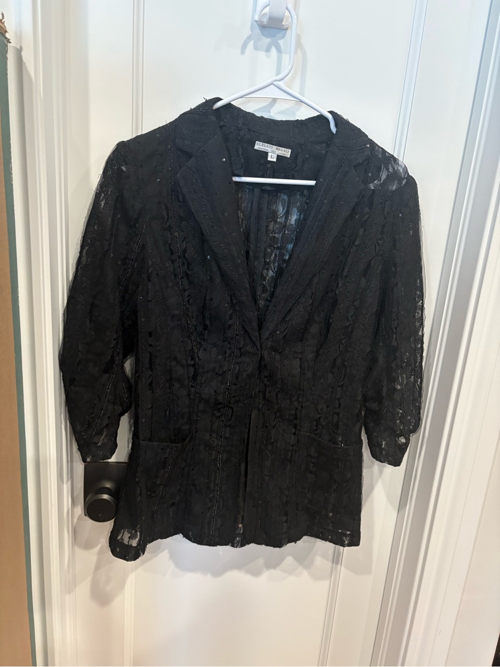 Alberto Makali Sheer Lace Blazer